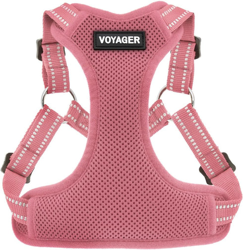 Best Pet Supplies Voyager Adjustable Dog Vest Harness - No Pull, Breathable for Small, Medium, Large Dogs, Pink, M