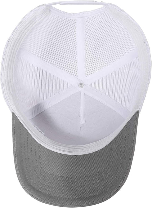 Oversize XXL American Flag Trucker Hat, Sport Snapback Hat, Large Size Breathable Mesh Baseball Cap for Men