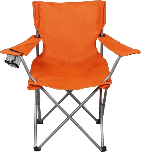 Generic Backpacking, Quad Folding Camp Chair with Cup Holder, Portable Compact Outdoor Chair for Camping, Hiking