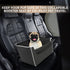 Collapsible Pet Booster Car Seat Box with Plush Fleece Cover, Cushion Insert for Small Dogs and Puppies Under 20 lbs,