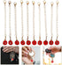 10pcs Backpack Beavorty Red Metal Number Charms Chain with Lobster Claw Clasp, Delicate Hanging Pendant for Handheld