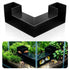 HekouJiub Black Aquarium Cave- Dual-Entrance Fish Tank Tunnel for Aquarium Shrimp & Fish