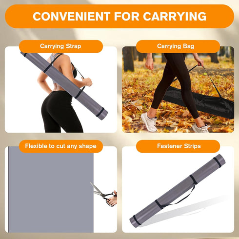 MDIBELZYH Non-Slip Dance Floor, Portable PVC Workout Pad for Ballet Pilates- Perfect for Home, Gym, Fitness, Studio
