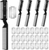 5 Pieces Razor Comb for Dog Grooming, Manual Hair Trimmer Comb with 25 Extra Blades