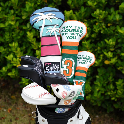 mytag Tropical Golf Headcovers - Coconut Tree Covers for Woods and Driver