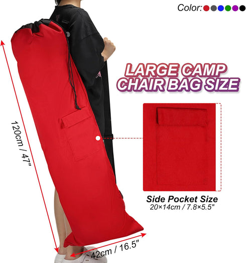 47 Inch 900D PATIKIL Camp Chair Replacement Bag, Foldable Camping Chair Bag Oxford Large Mouth Carry Bag