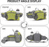 Peicees Large Hiking Fanny Pack Waist Bag for Men Women with Bottle Holder Water Resistant for Hiking Camping