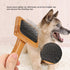 Oumefar Healthy Bamboo Dog Hair Comb, Wooden Brush Massage Grooming Slicker Brush with Rounded Bristles (Charged)