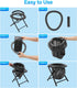 15 Portable Camping Toilet for Adults, Porta Potty for Camping with Removable Plastic Ring and Disposable Toilet Bags