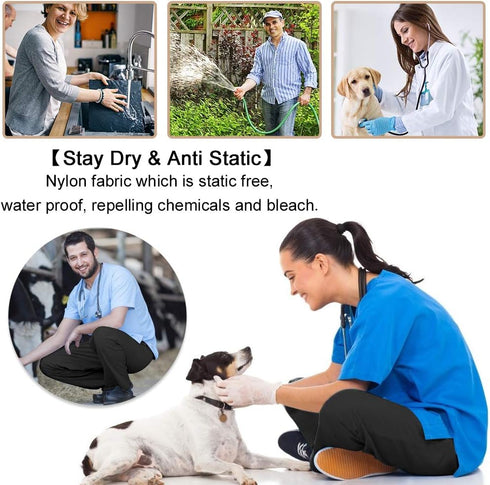 Noverlife Professional Pet Grooming Smock, Water Resistant Anti-Static Pet Beautician Workwear Pants Trousers for Pet