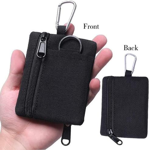 Tactical Keychain Pouch - Military Mini Size EDC Pocket Organizer as Coin Purse ID Card Holder