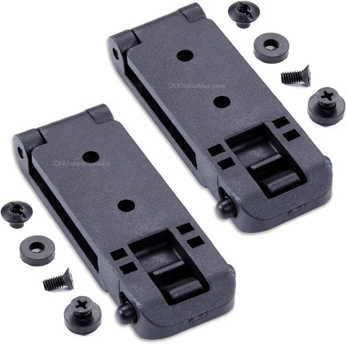 HolsterSmith Molle Compatible Locking Belt Clips with Mounting Hardware for Knife Sheath, Gun Holster, Gear