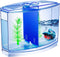 Mini Fish Tank with Divider, Small Beta Fish Tank Shrimp Tank, 2/5 Gallon Double-Compartment Acrylic Habitat