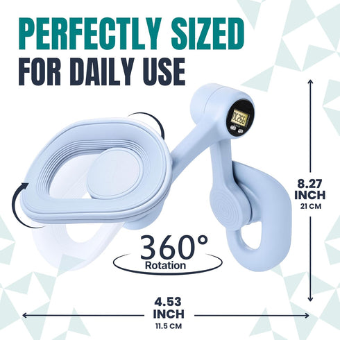 Auto-Counter Smart Thigh Master | Rotatable Pelvic Floor Exercise Devices for Women and Men with Display | Inner Thigh