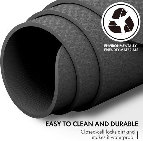 FrenzyBird Large Yoga Mat 6 'x 4' Non-Slip Fitness Mat for Gym and Floor Workouts