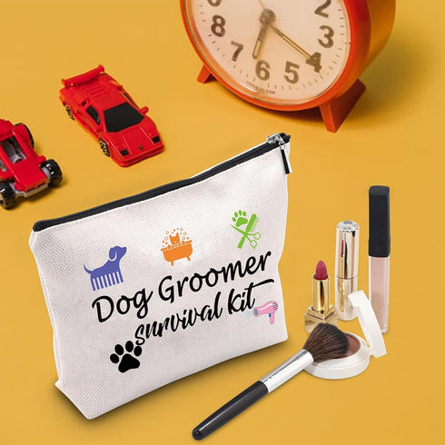 TSOTMO Dog Groomer Gift Kit, Hair Stylist Makeup Bag, Dog Groomer Survival Kit, Cosmetic Bag for Dog Hairdressers