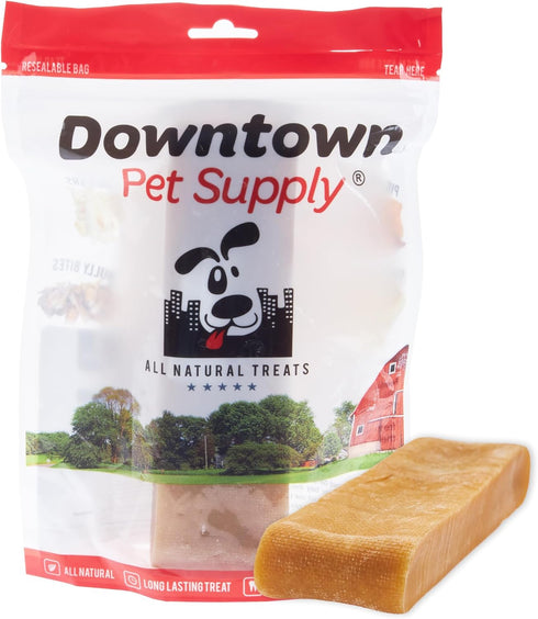 Downtown Pet Supply - Monster Yak Cheese Himalayan Dog Chews & Braided Bully Stick Treats, 2 Pack