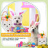 12 Pcs Easter Basket Playset, Easter Dog Toys, Plush Easter Eggs Bunny Shape Stuffed Dog Toy