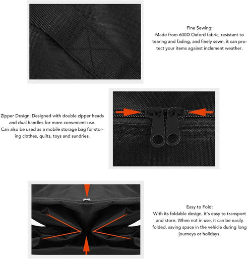 600D Portable Toilet Storage Bag Heavy Duty Oxford Fabric Camping Toilet Protector Cover Portable Potty Carry Bag