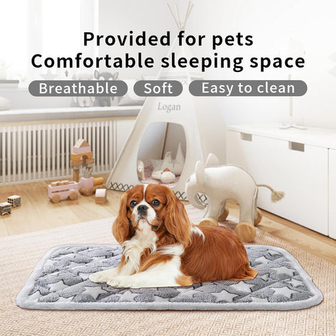 Dog Crate Mats - Soft Reversible Dog Bed Mat, 24x16 Inch, Machine Washable for Small Dogs