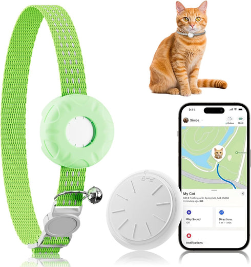 ZFSJTAG Cat Tracker, Lightweight Pet Tracker for Cats, Cat GPS Tracker Compatible with