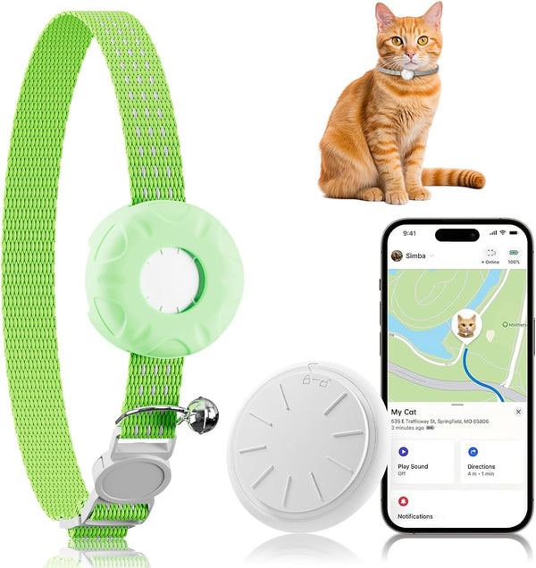 ZFSJTAG Cat Tracker, Lightweight Pet Tracker for Cats, Cat GPS Tracker Compatible with