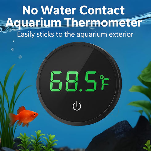 0.9F CTWPets Digital Fish Tank Thermometer, LED Display, Accuracy, for Aquarium, Fish, Axolotl, Turtle