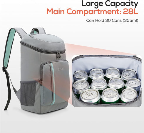 TOURIT Cooler Backpack Lightweight Insulated for 30 Cans Leak-Proof