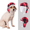 SEIS Christmas Dog Hat with Earmuffs, Adjustable Red Plaid Pet Cap for Small Medium Large Dogs