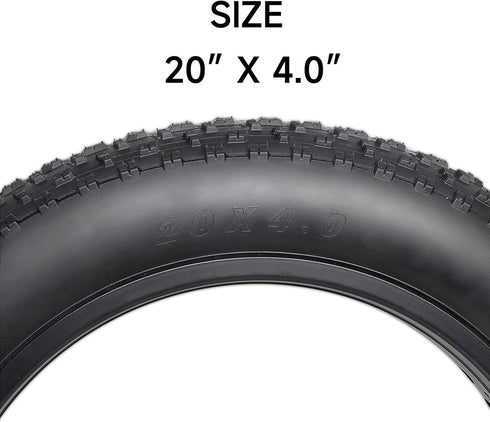 Hycline Fat Bike Replacement Tire: 20x4.0/26x4.0 Inch Puncture Resistant Folding MTB Tires for All Terrain