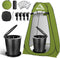 YOSN Portable Toilet with Pop-Up Privacy Tent Set, Adjustable Height Camping Toilet for