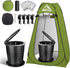 YOSN Portable Toilet with Pop-Up Privacy Tent Set, Adjustable Height Camping Toilet for