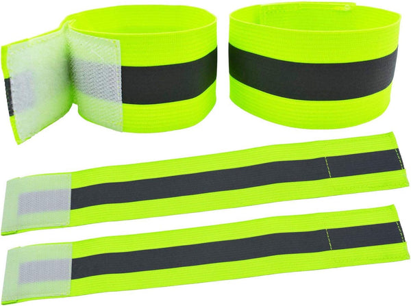 High Visibility Reflective Wristbands & Ankle Bands - Safety Gear for Night Running, Walking, Cycling, Camping