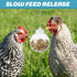 Acellegic (2 Chicken Treat Dispenser Interactive Slow Feeder Hanging Chicken Treat Ball with Chain Pecking Toys