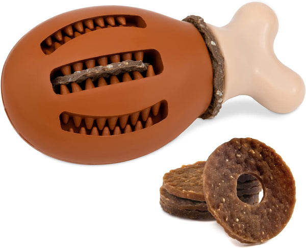 PetSafe Busy Buddy Chompin' Chicken Dog Toy - BPA Free Rubber Chew Toy for Small to Large Dogs