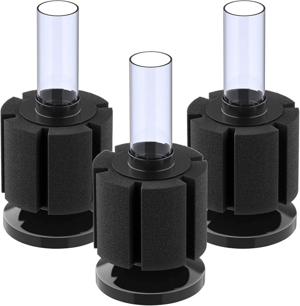Pawfly 3 Pack Aquarium Sponge Filter, Quiet Foam Filter for Betta Fry Shrimp and Small Fish Tank up to 10 Gallon