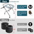 400LBS 16-Inch BLIKA Portable Toilet for Camping, Stainless Steel Foldable Camp Travel Toilet for Adults, for Truckers