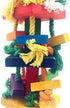 alfyng Bird Parrot Knots Block Tearing Chewing Toy, Multicolored Wooden Toy for Macaws, Cockatoos, African Grey