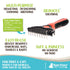 Raw Paws 1 ct Undercoat Rake & Dematting Tool - 2-Side Rake for Dogs & Cats, Grooming Brush for Shedding