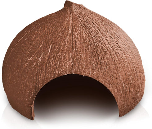 SunGrow Coconut Aquarium Shrimp Cave, Small Fish Tank Decorations, Comfortable Shelter for Crustaceans