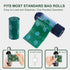 3-in-1 7-Color, IPX6 (2 60 Tubasion Dog Poop Bag Holder with Flashlight USB-C Rechargeable doggie bag holder for leash