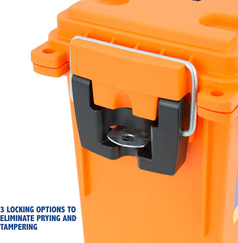 Sheffield 12630 Field Box, Water Resistant Ammo Storage Box for Pistol, Rifle, Shotgun, Stackable, Orange