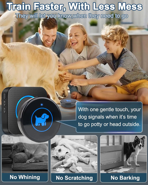 Cangecit 2026 IP65 1000ft 55 5 (4 Dog Door Bell Enhanced Touch, Wireless Doggie Doorbell for Potty Training to Go
