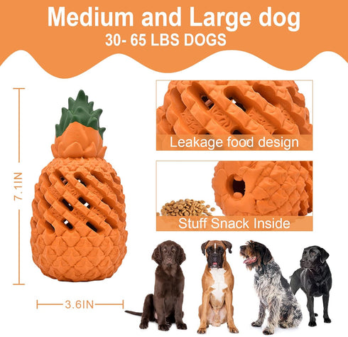 Dog Toys for Medium Dogs, Indestructible Pineapple Chew Toys for Aggressive Chewers (Medium)