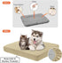 Waterproof Dog Bed Covers Only, Quilted Replacement Washable Pet Bed Cover 36Lx27Wx6H Inches Beige