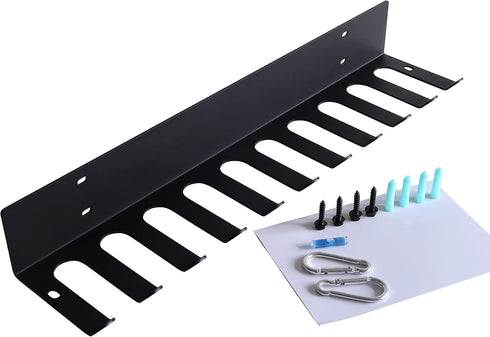 Heavy Duty Multi-Purpose Gym Equipment Storage Rack, Resistance Bands Hanger, Barbell Rack for Exercise Accessories