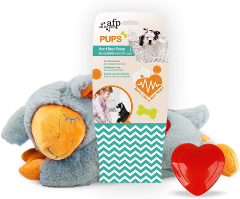 ALL FOR PAWS Dog Stuffed Animals with Heartbeat, Small Dog Toys for Anxiety Relief, Puppy Training Aid Toy
