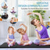 Gymnastics Mat for Tumbling, Folding Tumbling Mat Exercise Mat Gym Mat Tumbling Mats for Kids, Adults, PU Leather Yoga