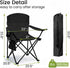 2 Pack 300lbs Folding Camping Chair with Cup Holder & Side Storage Bag Capacity Lightweight High Back Portable