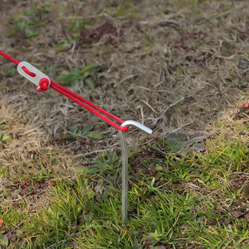 Tent Pegs - Aluminium Tent Stakes with Hook, 7’’ Hexagon Rod Stakes for Camping